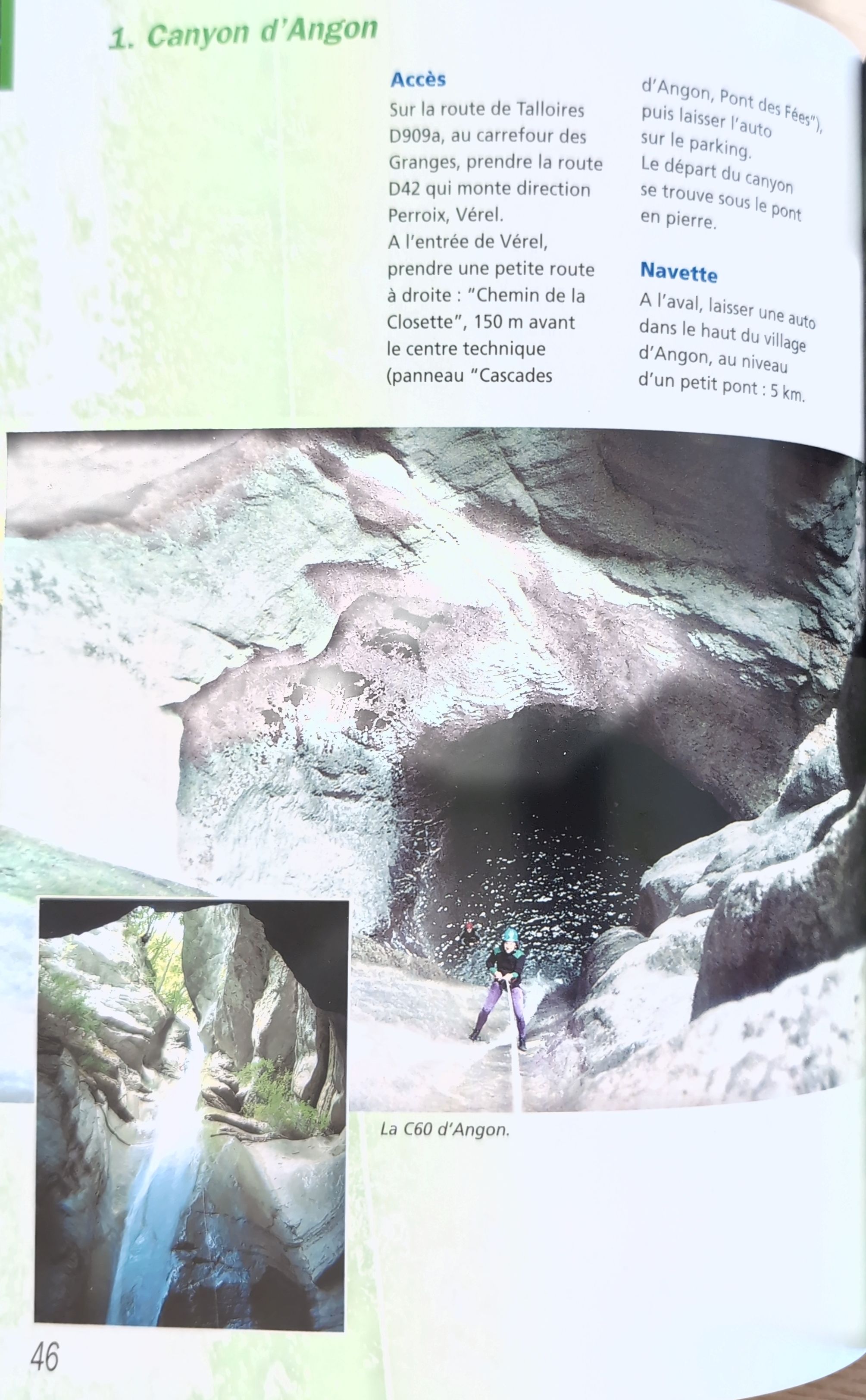 Topo image 3 for Le Canyon d' Angon
